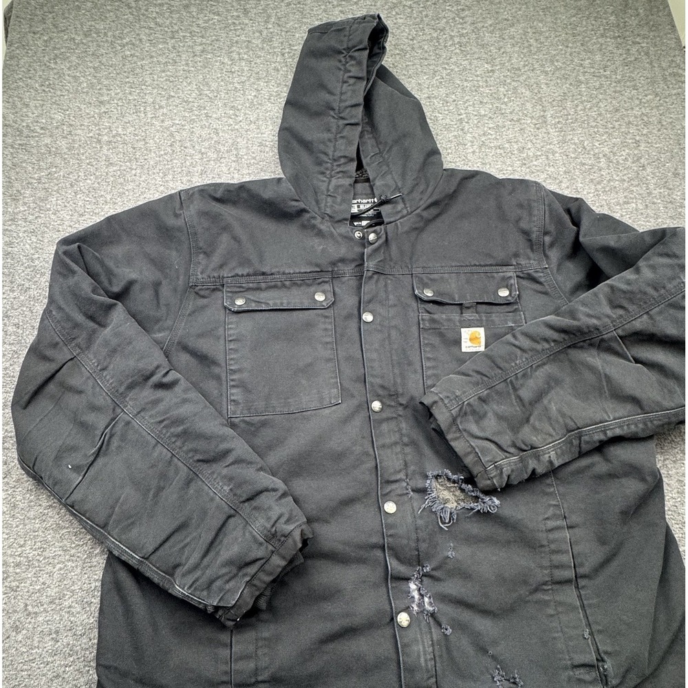 Carhartt‎ Jacket Sherpa Lined OJ3826-M Jacket Mens 2XLT Workwear Thrashed Hood